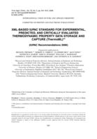 XML-based IUPAC standard for experimental, predicted, and critically evaluated thermodynamic property data storage and capture (ThermoML) (IUPAC Recommendations 2006)