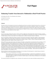 Enhancing transfer from interactive multimedia to real-world practice