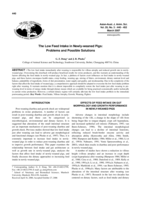 The low feed intake in newly-weaned pigs: problems and possible solutions