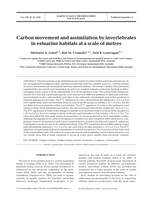 Carbon movement and assimilation by invertebrates in estuarine habitats at a scale of metres