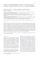Seasonal and biogeographical patterns of gastrointestinal parasites in large carnivores: wolves in a coastal archipelago