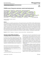 COVAD survey 2 long-term outcomes: unmet need and protocol