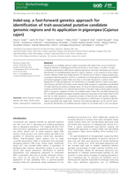 Indel-seq: a fast-forward genetics approach for identification of trait-associated putative candidate genomic regions and its application in pigeonpea (Cajanus cajan)