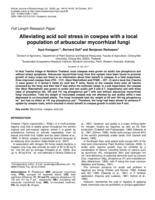 Alleviating acid soil stress in cowpea with a local population of arbuscular mycorrhizal fungi