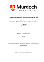Characterisation of the symbiosis ICE and accessory plasmid of Mesorhizobium ciceri