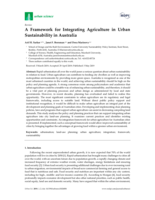 A Framework for Integrating Agriculture in Urban Sustainability in Australia