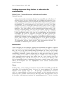 Getting down and dirty: Values in education for sustainability