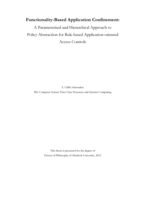 Functionality-based application confinement: A parameterised and hierarchical approach to policy abstraction for rule-based application-oriented access controls