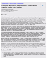 Continuum of pre-service and novice science teachers’ beliefs related to teaching ethics in science