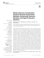Whole-genome comparative analysis reveals association between salmonella genomic variation and egg production systems