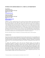 Interactive home design in a virtual environment