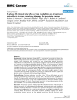 A phase III clinical trial of exercise modalities on treatment side-effects in men receiving therapy for prostate cancer