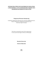 Integrating ethics into mathematics education: A philosophical auto/ethnographic inquiry into Indonesian mathematics education