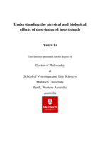 Understanding the physical and biological effects of dust-induced insect death