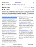 Binocular rivalry in split-brain observers