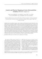 Genetic and physical mapping of genic microsatellites in Barley (Hordeum vulgare L.)