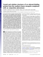 Crystal and solution structures of an odorant-binding protein from the southern house mosquito complexed with an oviposition pheromone