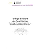 Energy efficient Air-conditioning: Technology review and decision aid for Australian telecommunications sites