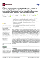 Cationic peptidomimetic amphiphiles having a N-aryl- or N-naphthyl-1,2,3-triazole core structure targeting Clostridioides (Clostridium) difficile: Synthesis, antibacterial evaluation, and an in vivo C. difficile infection model