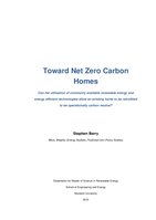 Toward net zero carbon homes: can the utilisation of commonly available renewable energy and energy efficient technologies allow an existing home to be retrofitted to be operationally carbon neutral?