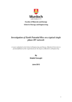 Investigation of earth potential rise on a typical single phase HV network