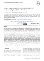Identifying rice grains with premium nutritional quality among on-farm germplasm in the highlands of Northern Thailand