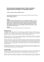 On-site domestic greywater treatment systems in Western Australia – Opportunities and limitations for landscape irrigation