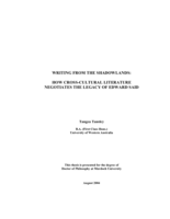 Writing from the shadowlands: how cross-cultural literature negotiates the legacy of Edward Said