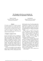 The metaphor of the face as an interface for communicating non-quantitative information