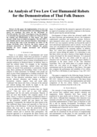 An analysis of two low cost humanoid robots for the demonstration of Thai folk dances