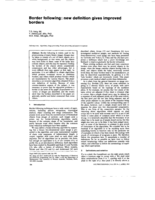 Border following: new definition gives improved borders