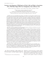 Variation in the responses of wild species of duck, gull, and wader to inoculation with a wild-bird-origin H6N2 low pathogenicity avian influenza virus