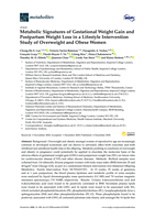 Metabolic signatures of gestational weight gain and postpartum weight loss in a lifestyle intervention study of overweight and obese women