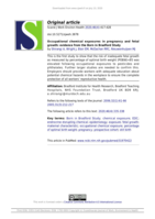 Occupational chemical exposures in pregnancy and fetal growth: evidence from the Born in Bradford Study