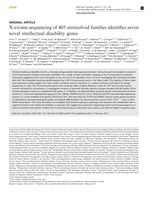 X-exome sequencing of 405 unresolved families identifies seven novel intellectual disability genes