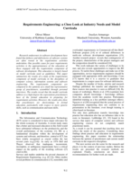 Requirements Engineering: a close look at industry needs and model curricula