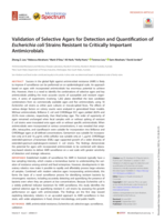 Validation of selective agars for detection and quantification of Escherichia coli strains resistant to critically important antimicrobials