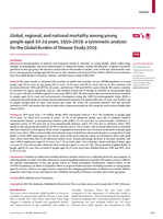 Global, regional, and national mortality among young people aged 10–24 years, 1950–2019: a systematic analysis for the Global Burden of Disease Study 2019