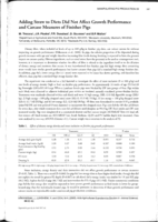 Adding straw to diets did not affect growth performance and carcase measures of finisher pigs