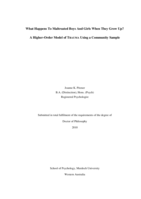 What happens to maltreated boys and girls when they grow up? A higher-order model of trauma using a community sample
