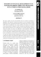 Dynamics of financial development in co-integrated Eerror Correction Mechanism (ECM): Evidence from Bangladesh