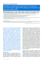 Emergence and spread of predominantly community-onset Clostridium difficile PCR ribotype 244 infection in Australia, 2010 to 2012