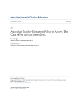 Australian teacher education policy in action: The case of Pre-service uinternships
