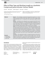 Effect of plate type and working length on a synthetic compressed juxta-articular fracture model