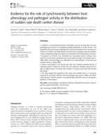 Evidence for the role of synchronicity between host phenology and pathogen activity in the distribution of sudden oak death canker disease