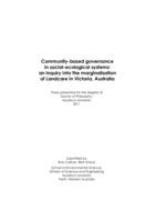 Community-based governance in social-ecological systems: An inquiry into the marginalisation of Landcare in Victoria, Australia