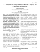 A comparative study of Virtual Reality displays forconstruction education