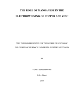 The role of Manganese in the electrowinning of copper and zinc