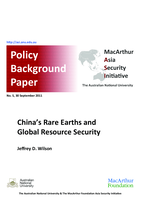 China’s rare earths and global resource security. ANU–MASI Policy Background Paper, No. 5, 30 September