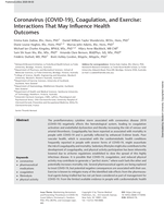Coronavirus (COVID-19), coagulation, and exercise: Interactions that may influence health outcomes